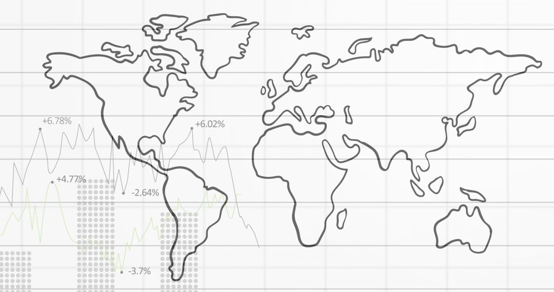 Global Financial Data and Trends on World Map