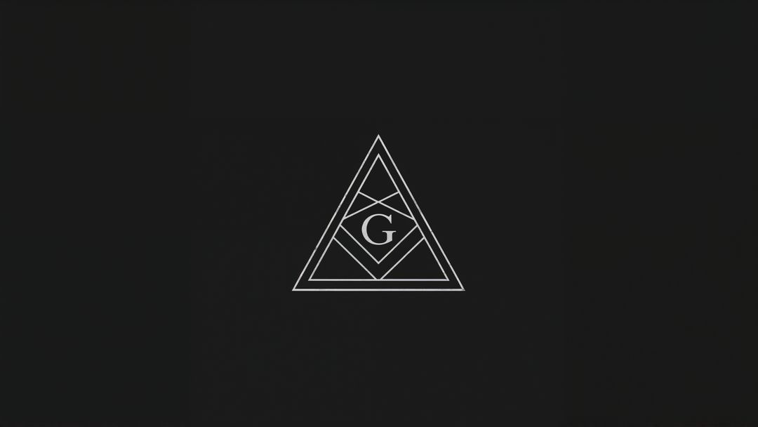 Minimalist Geometric Triangle Logo with Central Letter G