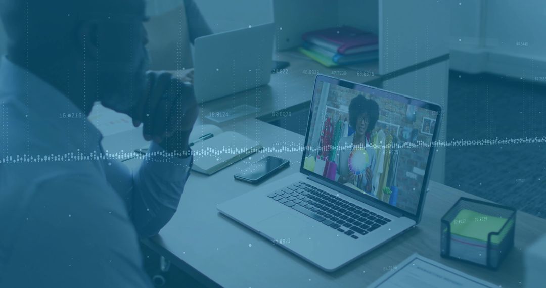 Remote Consulting Video Call Using Laptop for Professional Collaboration