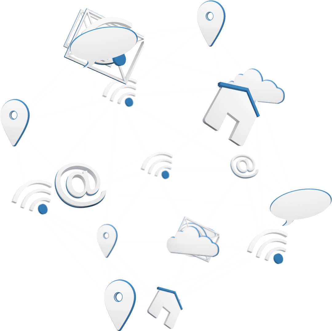 Transparent Global Networking Icons with Connected Lines - Download Free Stock Images Pikwizard.com