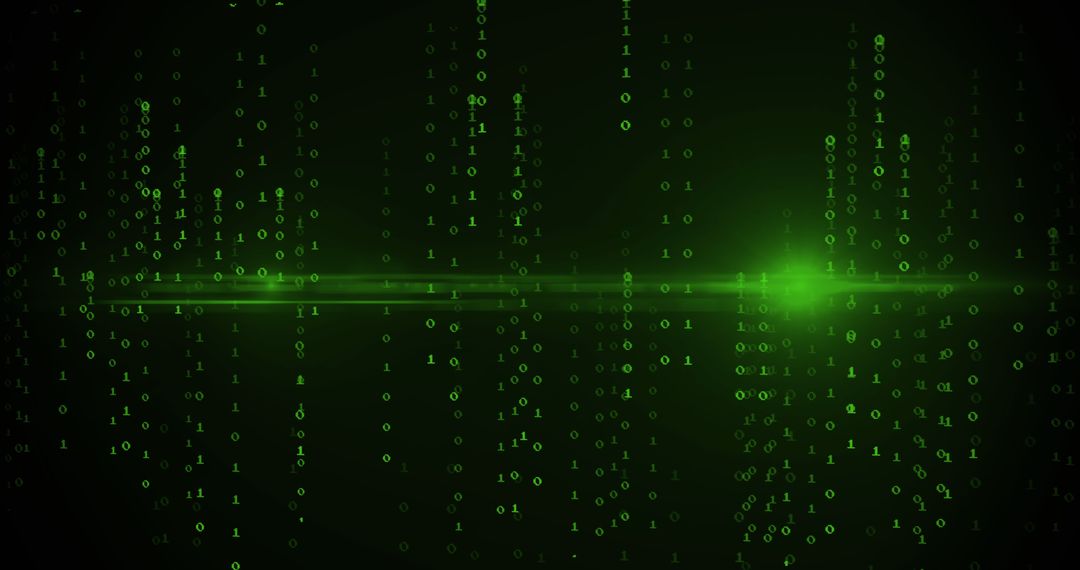 Abstract Green Binary Code Against Black Background - Free Images, Stock Photos and Pictures on Pikwizard.com