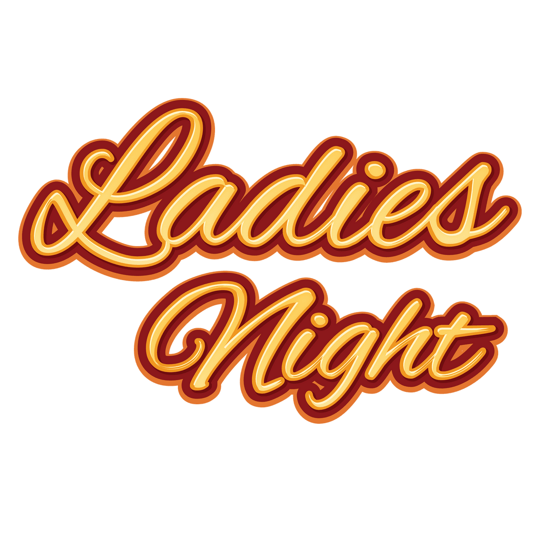 Ladies Night Text for Party Celebration Transparent Graphic