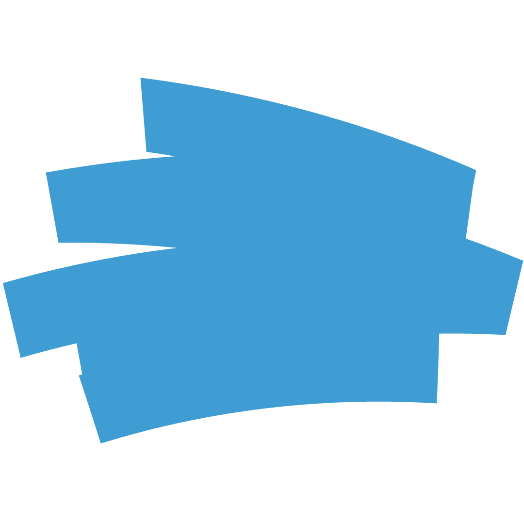 Blue Abstract Brush Strokes on Transparent Background