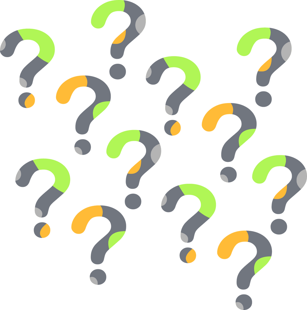 Colorful Transparent Question Mark Pattern for Creative Designs