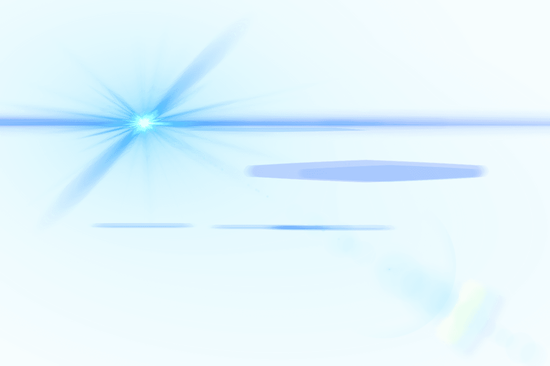 Glowing Abstract Blue Lights on Transparent Background