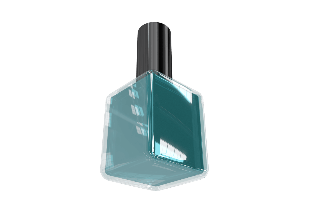 Stylish Nail Polish Bottle on Transparent Background Vector Illustration