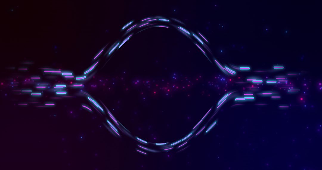 Glowing Neon Data Transfer in Technology Concept