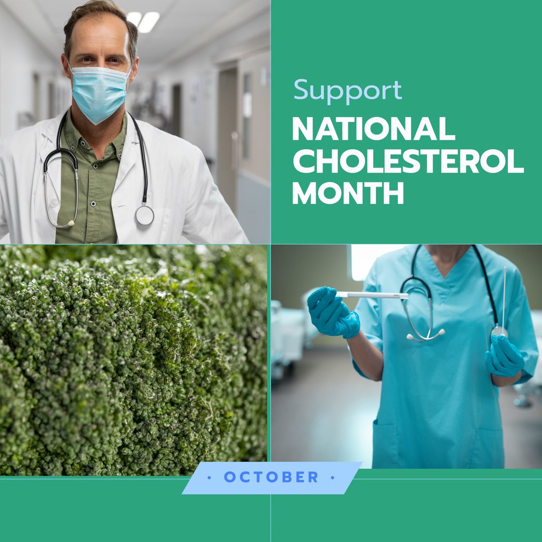 National Cholesterol Month Healthcare Awareness Design