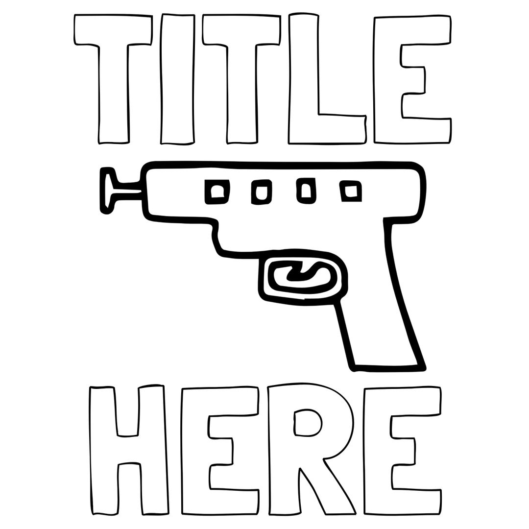 Outline of Handgun with Bold Customizable Title Space - Download Free Stock Images Pikwizard.com