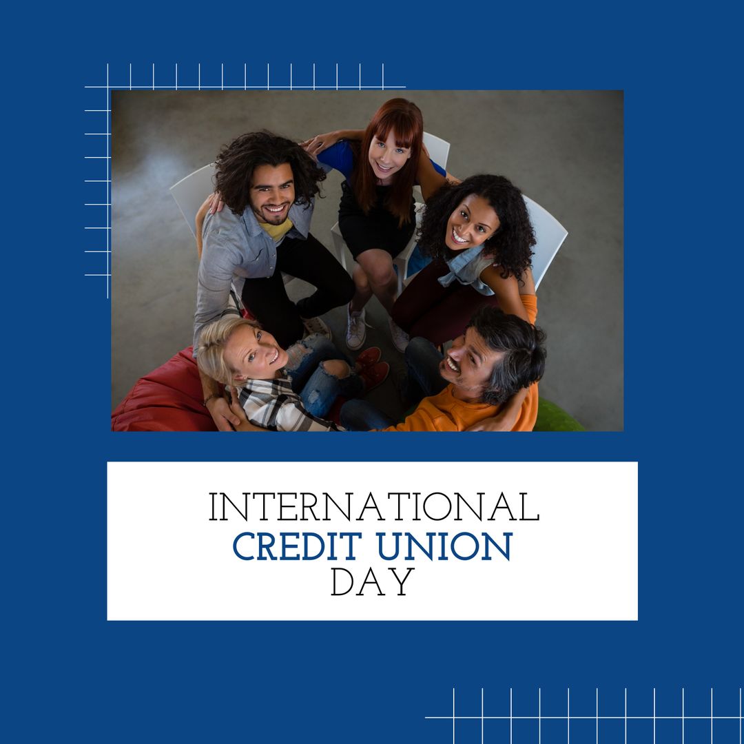 Happy Diverse Group Celebrating International Credit Union Day
