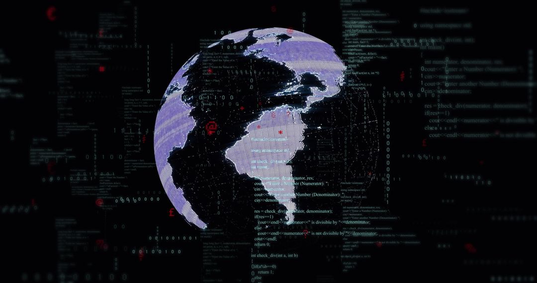 digital globe surrounded by dynamic data interface - Free Images, Stock Photos and Pictures on Pikwizard.com
