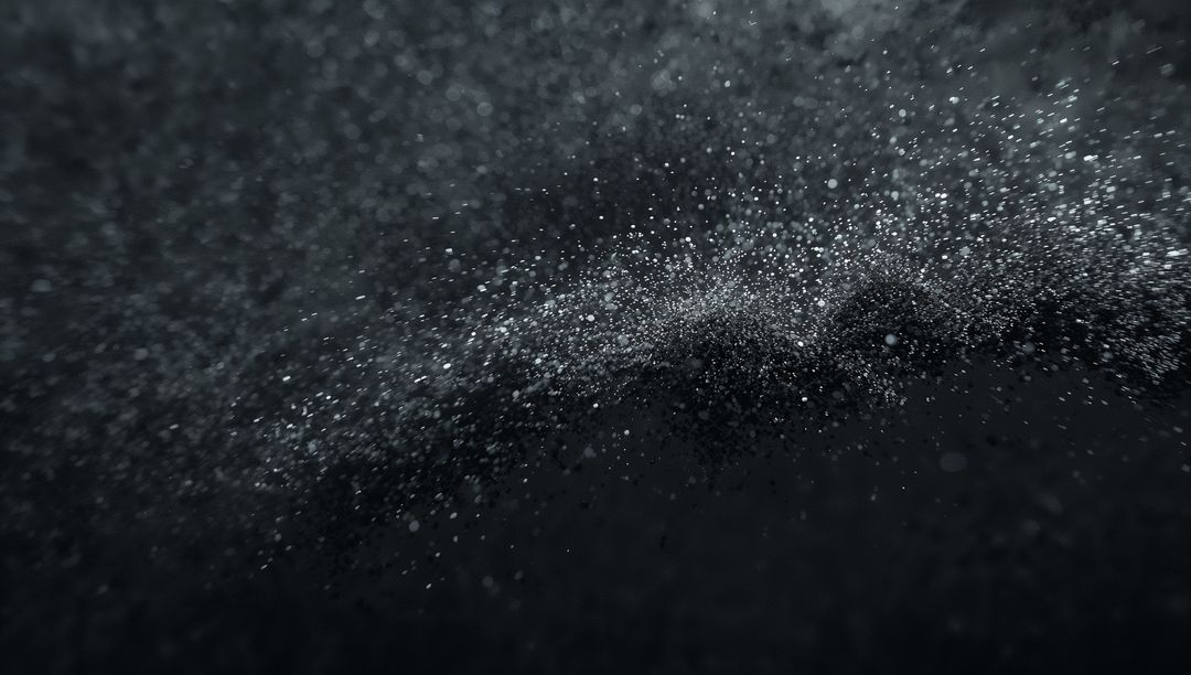 Abstract Representation of Dust Particles in Dark Atmosphere