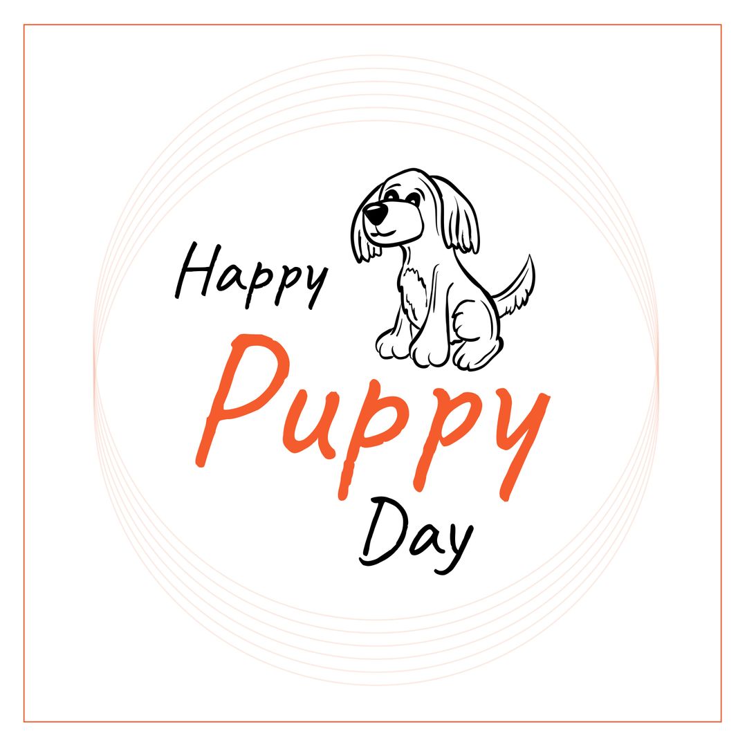 Happy Puppy Day Celebration Digital Art