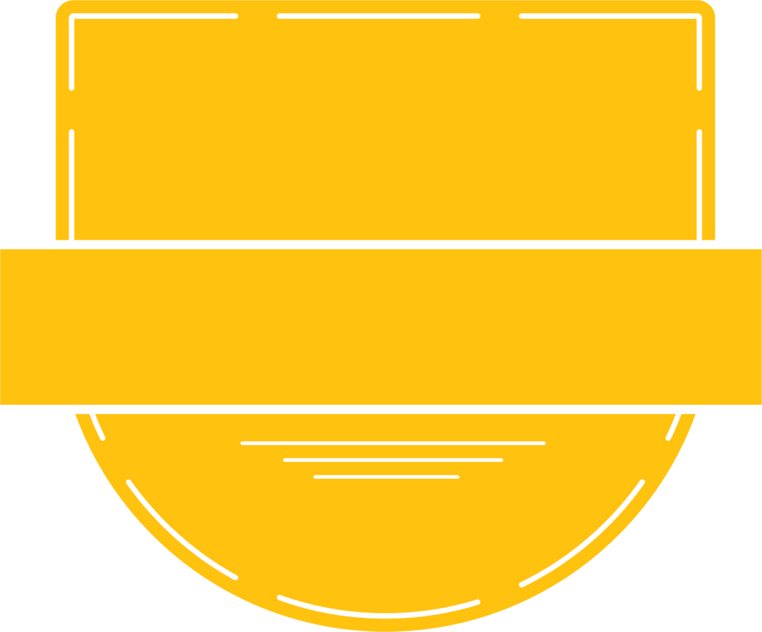 Transparent Abstract Yellow Shield Shape on White Background