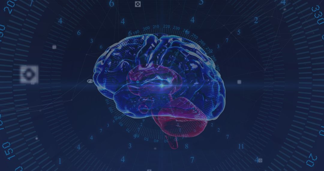 Digital Data Processing Brain with Global Interface Visualization - Free Images, Stock Photos and Pictures on Pikwizard.com