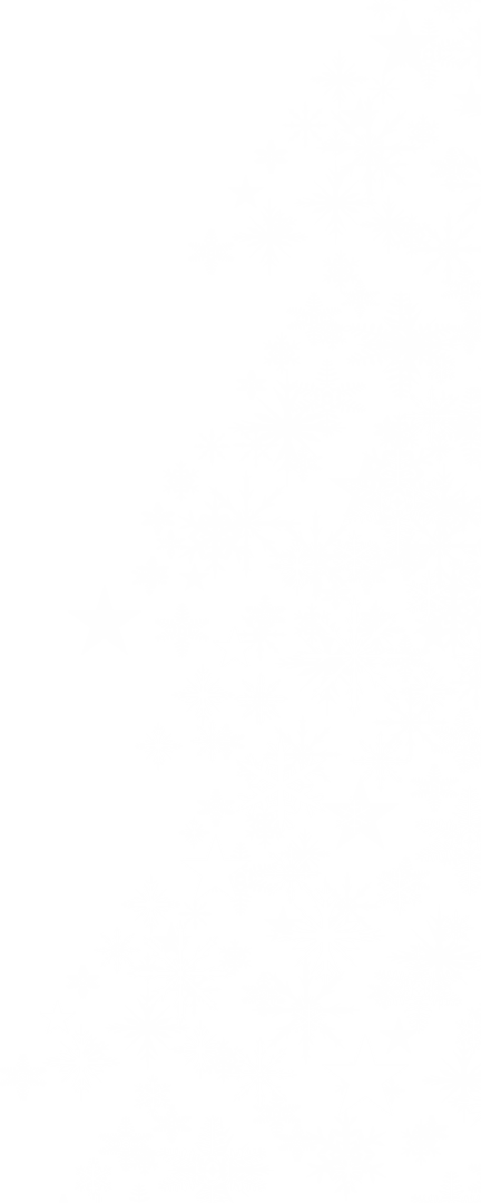 Transparent Snowflake Garland With Stars on Black Background