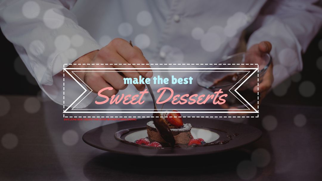 Chef Creating Elegant Dessert with Berries and Chocolate