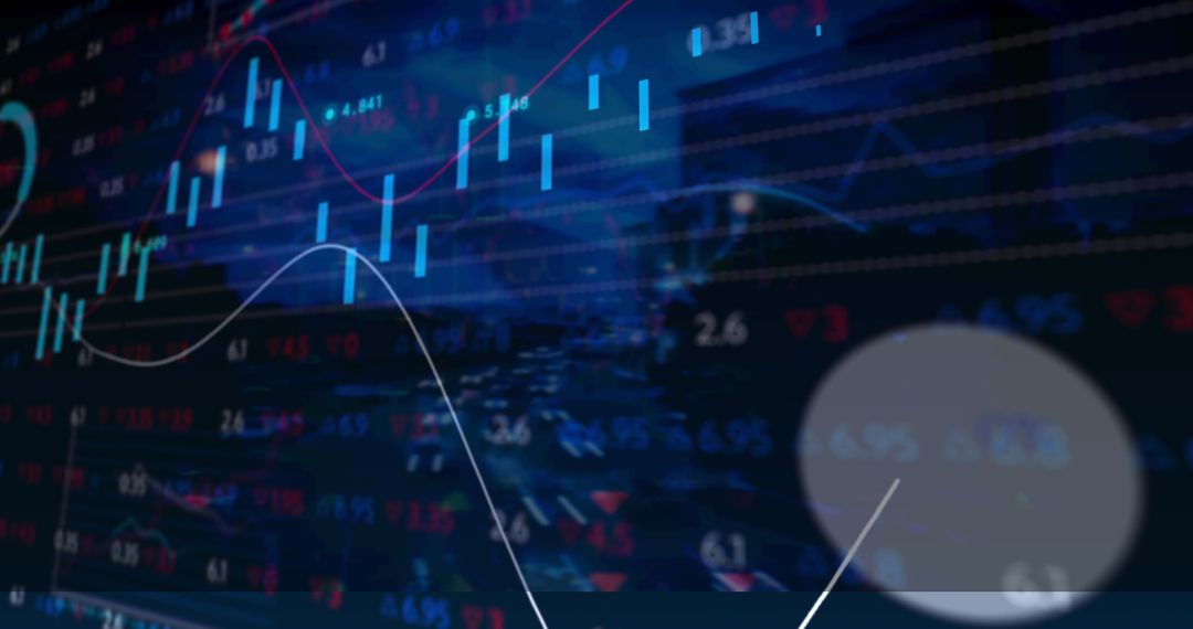 Futuristic Digital Finance Interface Over Cityscape