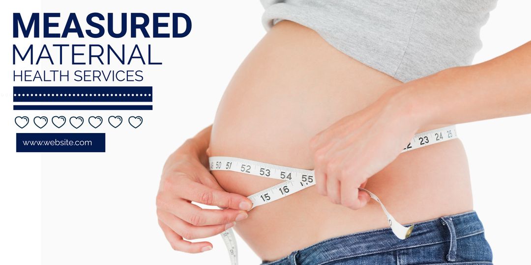 Prenatal Health Monitoring with Tape Measure Around Belly