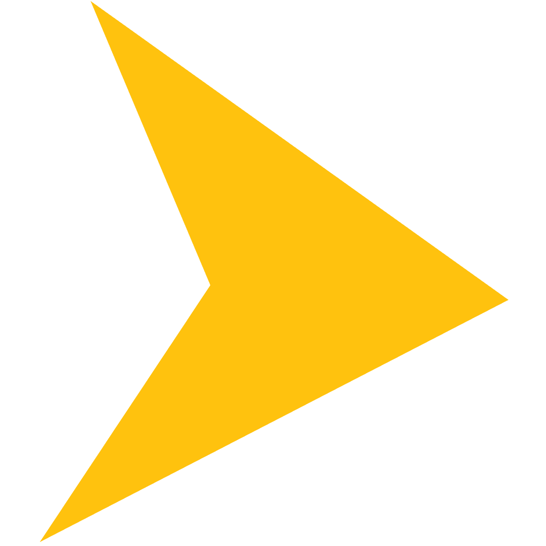 Yellow Arrow Icon on Transparent Background for Directional Use