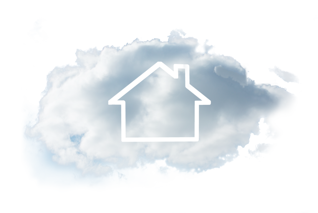 House on Cloud Icon on Transparent Background for Digital Concepts - Download Free Stock Images Pikwizard.com