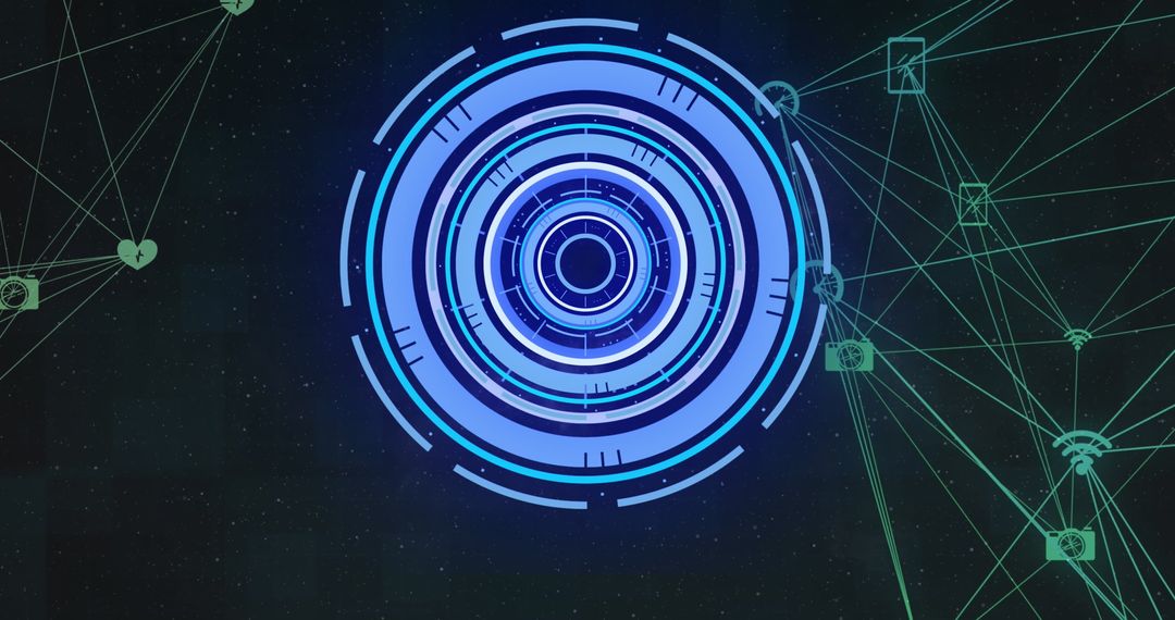 Futuristic Digital Interface with Global Networking Design