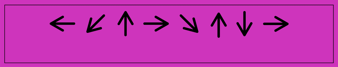 Floating Black Arrows on Transparent Magenta Background