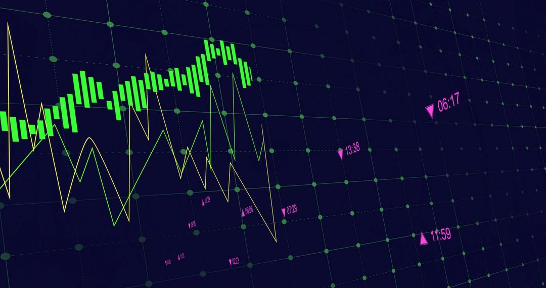 Financial Analysis Concept with Modern Chart Display