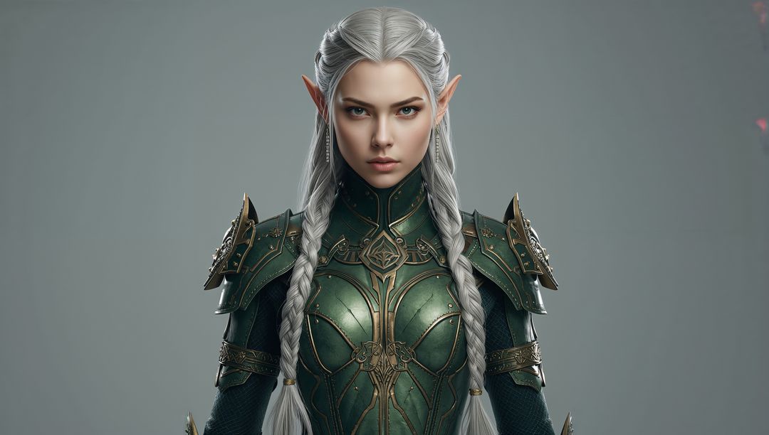 Majestic Laserprint Posing in Mythical Battle Armor