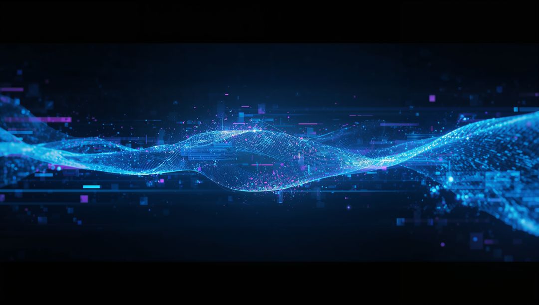 Dynamic Digital Wave Weaving Through Futuristic Cyber Space