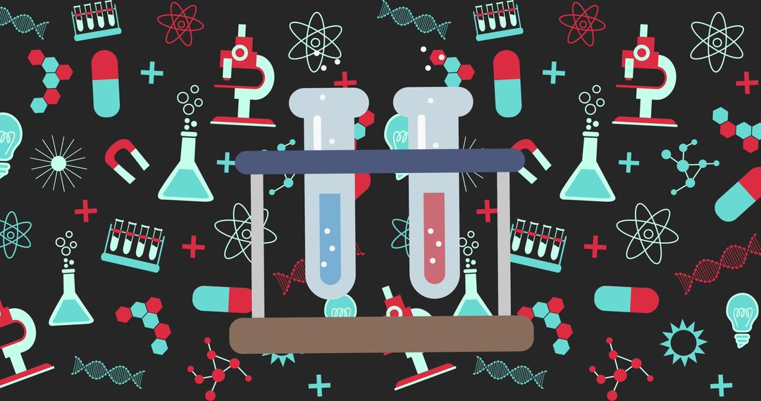 Colorful Science and Chemistry Laboratory Pictograms