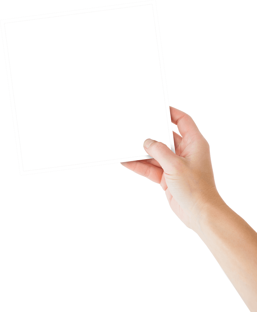 Transparent Hands Spporting Empty Frame for Creative Design