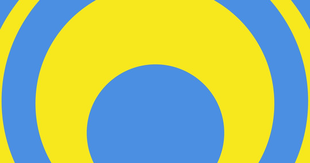 Vibrant Blue and Yellow Circle Pattern Showing Support for Ukraine