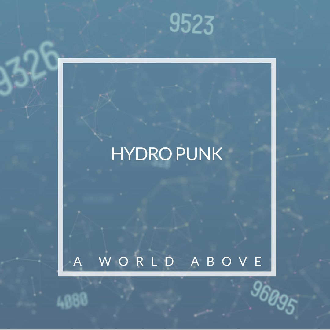 Hydro Punk Cover Design with Network Patterns and Numbers - Download Free Stock Templates Pikwizard.com