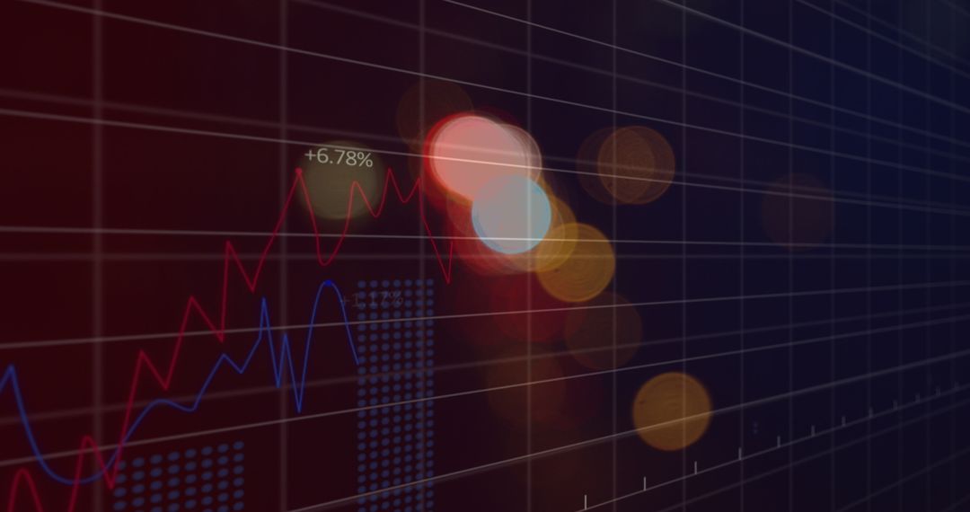 Innovative Technology Concept with Blurred Metrics and Lights