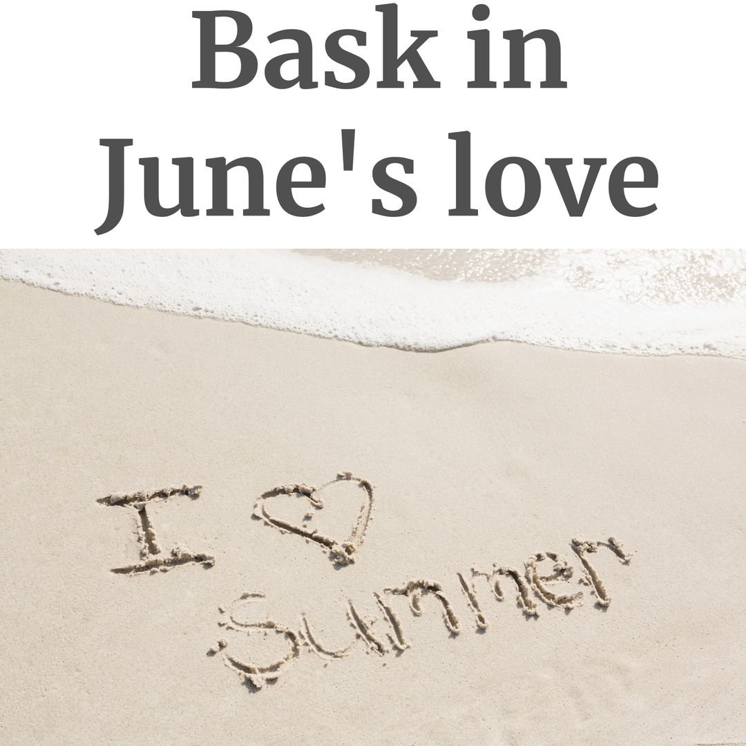 I Love Summer Message on Sandy Beach - Download Free Stock Templates Pikwizard.com