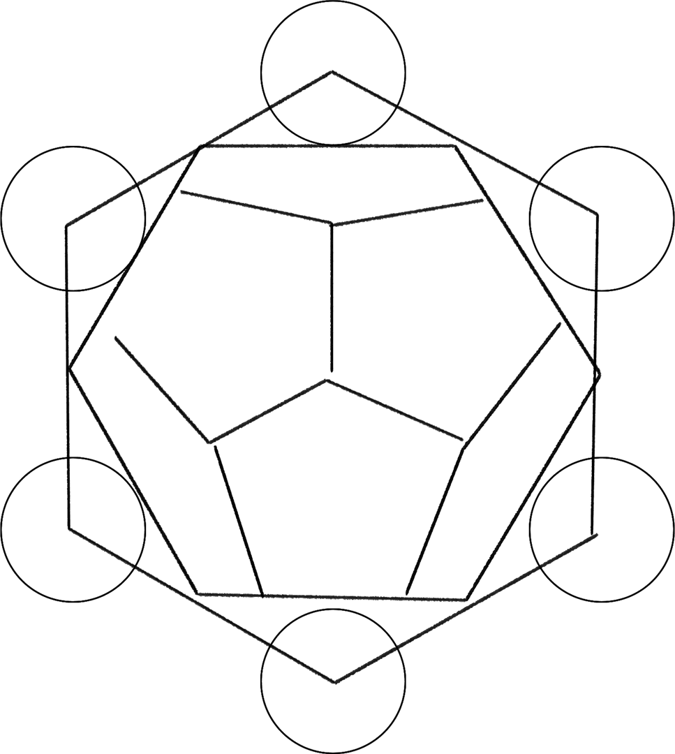 Elegant Black Abstract Shape on Transparent Background