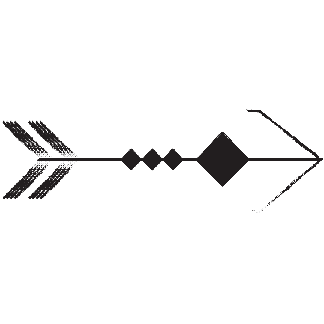 Creative Right Arrow Illustration on Transparent Background