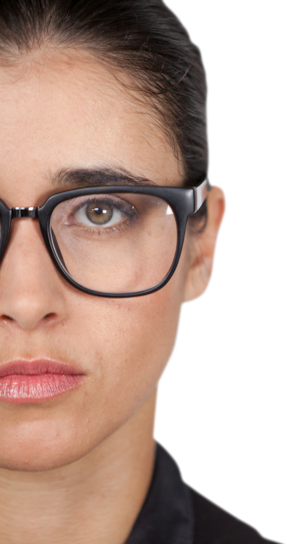 Close-up Transparent Background of Woman with Spectacles - Download Free Stock Images Pikwizard.com