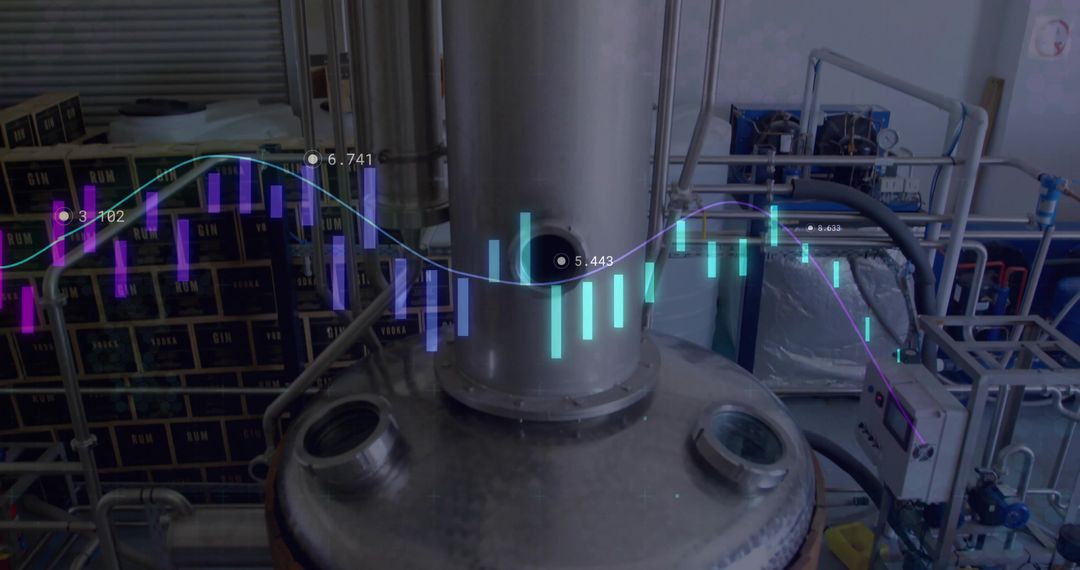 Industrial Distillation Process with Data Analytics Overlay