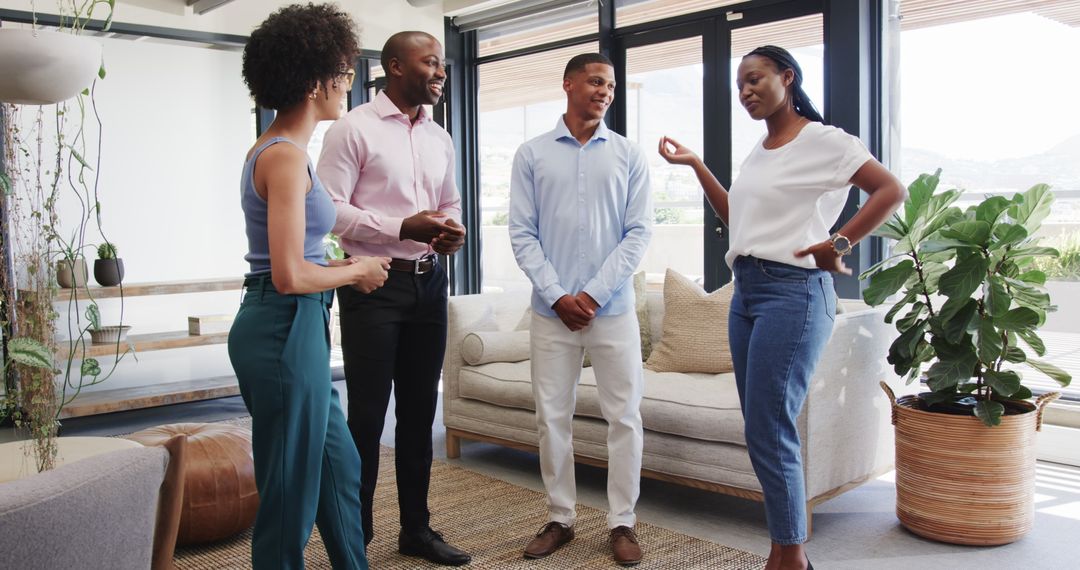 Colleagues Engaging Office Discussion, Teamwork Collaboration Vibes