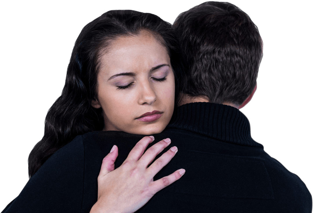 Transparent Loving Embrace Tender Moment of Couple Unity