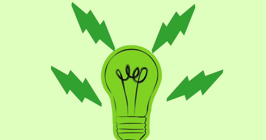Green Lightbulb Symbolizing Eco-Friendly Innovation