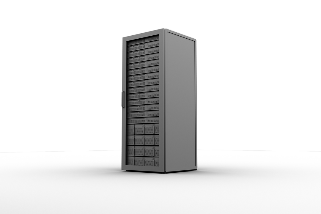 Digital Illustration of Gray Data Server on Transparent Background for Technology Use - Download Free Stock Images Pikwizard.com