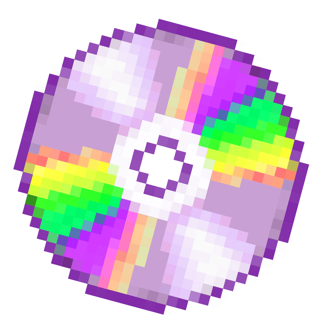 Pixel Art Compact Disc Floating in Transparent Space