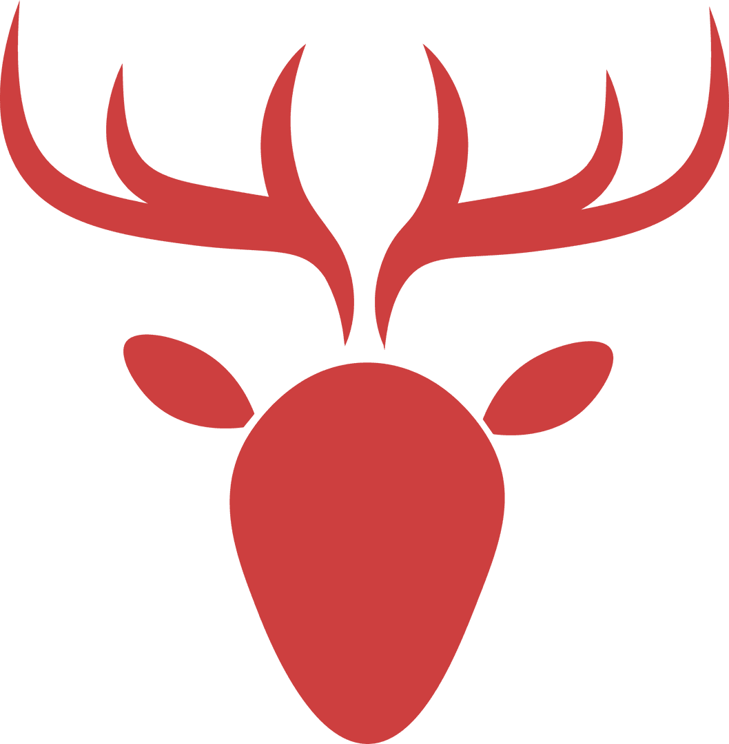 Red Deer Silhouette on Transparent Background for Wildlife Design