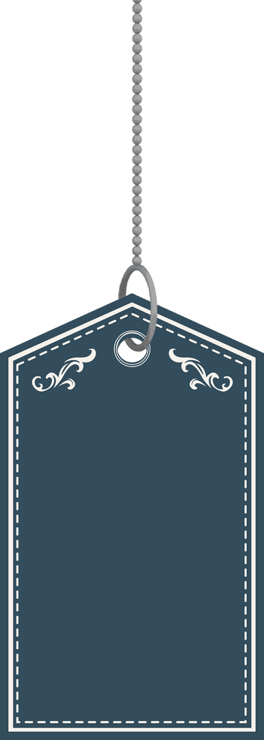 Transparent Navy Blue Gift Label Tag Vector Illustration