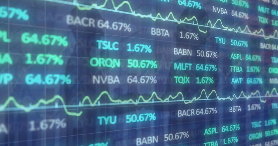 Dynamic Stock Market Data Displayed on Monitors