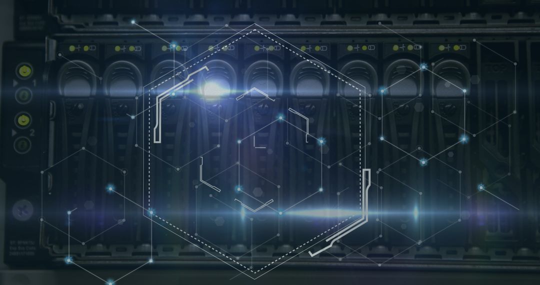 Digital Interface Concept with Server Room Movements