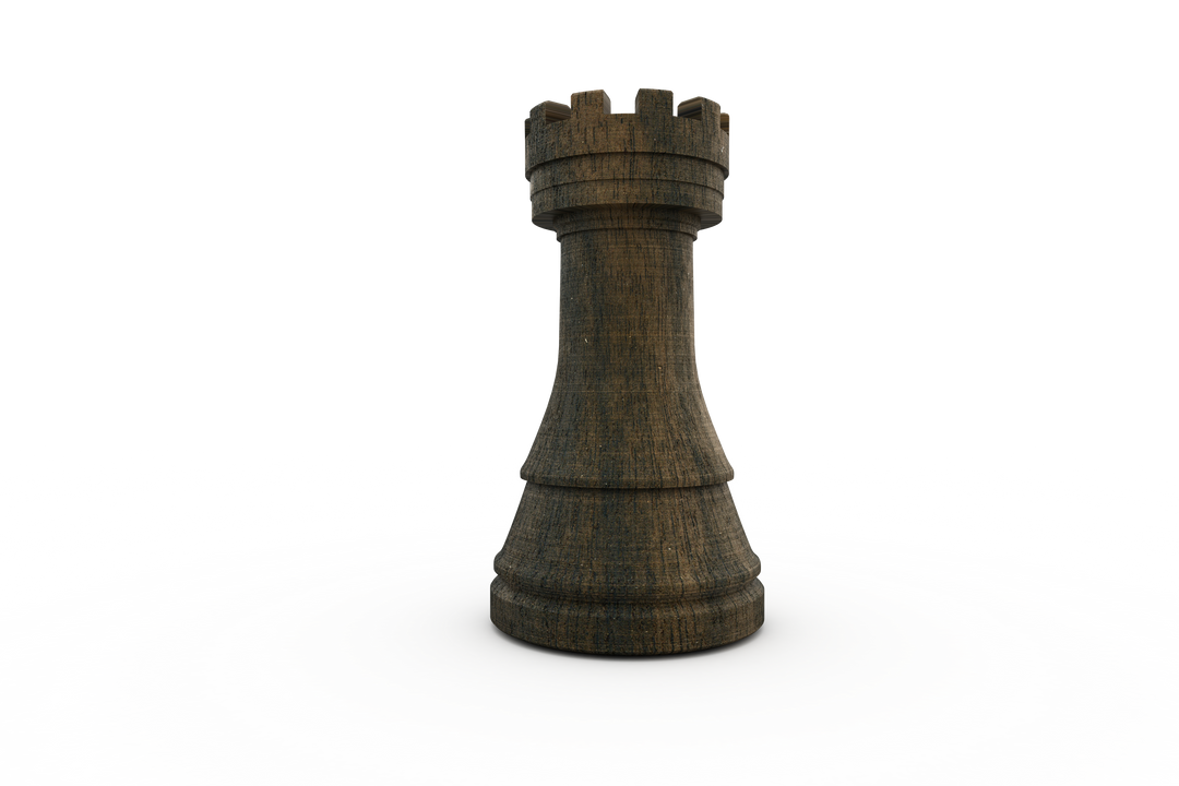 Transparent Black Rook Chess Piece on White Background - Download Free Stock Images Pikwizard.com